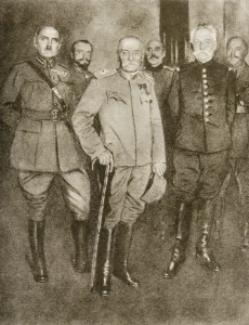 King Peter In Exile, 1916: An Historic Group At Salonika King Peter In Exile, 1916: An Historic Group At Salonika