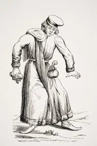 Lawyer. From 19Th Century Reproduction Of Engraving By Merian In Danse Des Morts Lawyer. From 19Th Century Reproduction Of Engraving By Merian In Danse Des Morts