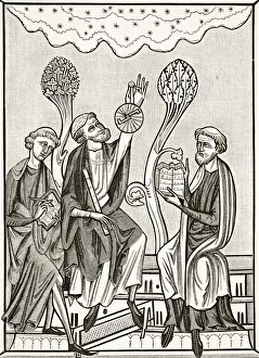 A Lesson In Astronomy After A Miniature In The 13Th Century Breviary Of St A Lesson In Astronomy After A Miniature In The 13Th Century Breviary Of St