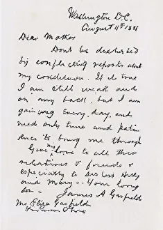 Letter From James Abram Garfield 1831 To 1881 20Th President Of The United States To His Mother From Log Cabin To White Letter From James Abram Garfield 1831 To 1881 20Th President Of The United States To His Mother From Log Cabin To White