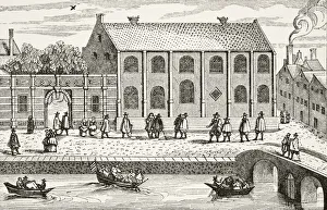Leyden Or Leiden University Holland After A Contemporary Drawing Made Circa 1614 From Science And Literature In The Leyden Or Leiden University Holland After A Contemporary Drawing Made Circa 1614 From Science And Literature In The