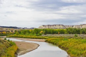 Little Missouri River West Of Medora; North Dakota, United States Of America Little Missouri River West Of Medora; North Dakota, United States Of America
