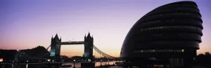 Looking Down The Thames Before Dawn Towards Tower Bridge And The Greater London Assembly Looking Down The Thames Before Dawn Towards Tower Bridge And The Greater London Assembly