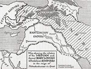 Map showing the relation of the Median and second Babylonian (Chaldaean) Empires Map showing the relation of the Median and second Babylonian (Chaldaean) Empires