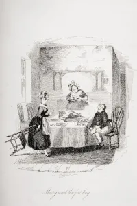 Mary And The Fat Boy. Illustration From The Charles Dickens Novel The Pickwick Papers By H Mary And The Fat Boy. Illustration From The Charles Dickens Novel The Pickwick Papers By H