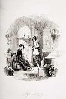 Miss Jellyby. Illustration By Phiz (Hablot Knight Browne) 1815-1882 Miss Jellyby. Illustration By Phiz (Hablot Knight Browne) 1815-1882