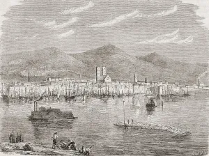 Montreal In The 1860s, After An Engraving By Auguste Trichon Montreal In The 1860s, After An Engraving By Auguste Trichon