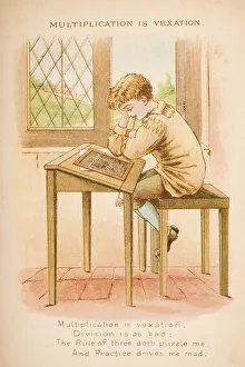 Multiplication Is Vexation From Old Mother Gooses Rhymes And Tales Illustration Multiplication Is Vexation From Old Mother Gooses Rhymes And Tales Illustration