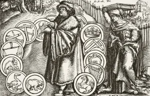 The Natural Sciences In The Presence Of Philosophy. After A Wood Engraving Attributed To Holbein In German Translation The Natural Sciences In The Presence Of Philosophy. After A Wood Engraving Attributed To Holbein In German Translation