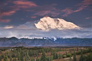 North Face Of Denali At Sunset As Seen From The Wonder Lake Campground In Denali National North Face Of Denali At Sunset As Seen From The Wonder Lake Campground In Denali National