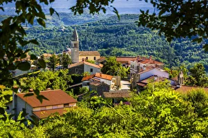 Overview of rooftops in the picturesque town of Kaldir (Caldier) in Istria, Croatia Overview of rooftops in the picturesque town of Kaldir (Caldier) in Istria, Croatia