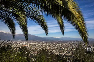 Overview of Santiago from Cerro San Cristobal, Bellavista District, Santiago, Chile Overview of Santiago from Cerro San Cristobal, Bellavista District, Santiago, Chile