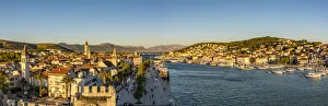 Panoramic view of the historical city of Trogir from Kamerlengo Castle, Trogir, Croatia Panoramic view of the historical city of Trogir from Kamerlengo Castle, Trogir, Croatia