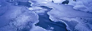 Pattern Of River Ice @ Twilight Anchorage Ak Sc Winter Pattern Of River Ice @ Twilight Anchorage Ak Sc Winter