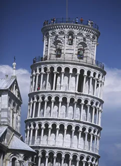 People On Top Of Leaning Tower Of Pisa; Pisa, Tuscany, Italy People On Top Of Leaning Tower Of Pisa; Pisa, Tuscany, Italy
