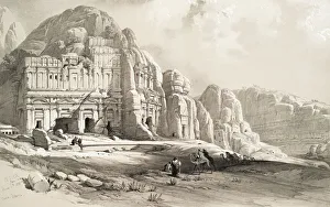 Petra Shewing the Upper or Eastern End of the Valley. After a work by Scottish artist David Roberts Petra Shewing the Upper or Eastern End of the Valley. After a work by Scottish artist David Roberts