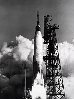 Photograph taken during the launch of Mercury-Atlas 8, 20th century Photograph taken during the launch of Mercury-Atlas 8, 20th century