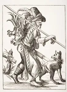 The Poulterer. 19Th Century Copy Of 16Th Century Illustration Drawn And Engraved The Poulterer. 19Th Century Copy Of 16Th Century Illustration Drawn And Engraved