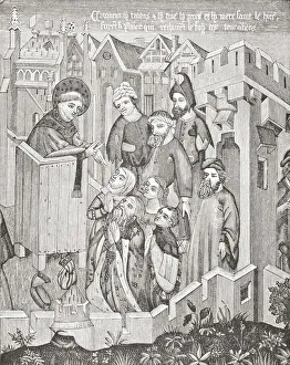 Preaching Of The First Missionary Apostles. After A Tapestry In Tournay Cathedral Preaching Of The First Missionary Apostles. After A Tapestry In Tournay Cathedral