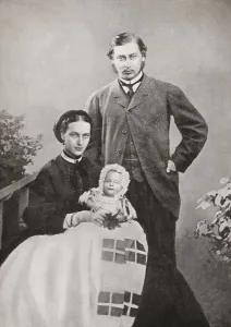The Prince And Princess Of Wales, Albert Edward, Future King Edward Vii And Alexandra, With Their New-Born Son The Prince And Princess Of Wales, Albert Edward, Future King Edward Vii And Alexandra, With Their New-Born Son