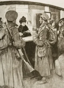 Queen Alexandra As A Christmas Fairy. Her Majesty Serving Soldiers At A Free Buffet Queen Alexandra As A Christmas Fairy. Her Majesty Serving Soldiers At A Free Buffet