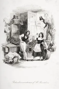 Reduced Circumstances Of Mr. Mantalini. Illustration From The Charles Dickens Novel Reduced Circumstances Of Mr. Mantalini. Illustration From The Charles Dickens Novel