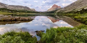 Reflections of the Canadian Rockies on Baker Lake in Banff National Park, Alberta, Canada Reflections of the Canadian Rockies on Baker Lake in Banff National Park, Alberta, Canada