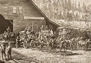 Reno Station Nevada On The Central Pacific Railway In 1870S Reno Station Nevada On The Central Pacific Railway In 1870S