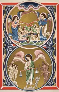 The Resurrection Of The Dead And The Weighing Of Souls In The Balance At The Last Judgement After A Medieval Miniature The Resurrection Of The Dead And The Weighing Of Souls In The Balance At The Last Judgement After A Medieval Miniature