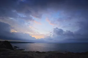 Rocky Coast at Dawn in Summer, Anse de Boumandariel, La Couronne, Martigues, Cote Bleue, Mediterranean Sea Rocky Coast at Dawn in Summer, Anse de Boumandariel, La Couronne, Martigues, Cote Bleue, Mediterranean Sea