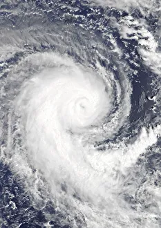 Satellite image of Tropical Cyclone Berguitta over Indian Ocean in 2018 Satellite image of Tropical Cyclone Berguitta over Indian Ocean in 2018