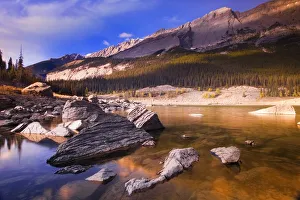 Scenic Mountain Lake, Jasper National Park, Jasper, Alberta, Canada Scenic Mountain Lake, Jasper National Park, Jasper, Alberta, Canada
