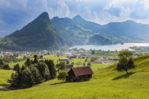 Seewen, A Village On Lake Lauerz; Schwyz Canton, Switzerland Seewen, A Village On Lake Lauerz; Schwyz Canton, Switzerland