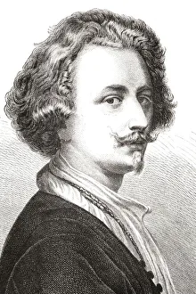 Sir Anthony Van Dyck, 1599 To 1641. Flemish Baroque Artist. From El Mundo Ilustrado, Published Barcelona, 1880 Sir Anthony Van Dyck, 1599 To 1641. Flemish Baroque Artist. From El Mundo Ilustrado, Published Barcelona, 1880