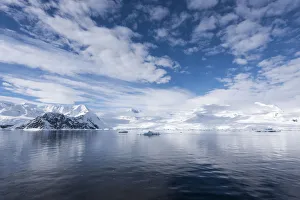 Sky Reflected In Water In Neko Harbour; Antarctica Sky Reflected In Water In Neko Harbour; Antarctica