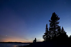 Star Gazing At Mackenzie Point Conservation Area Over Lake Superior; Mackenzie Point Star Gazing At Mackenzie Point Conservation Area Over Lake Superior; Mackenzie Point
