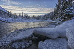 Sunset Over The Wheaton River, Near Whitehorse; Yukon, Canada Sunset Over The Wheaton River, Near Whitehorse; Yukon, Canada