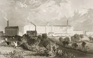 Swainson Birley & Co Factory Near Preston Lancashire England In 1830S. Drawn By T Swainson Birley & Co Factory Near Preston Lancashire England In 1830S. Drawn By T