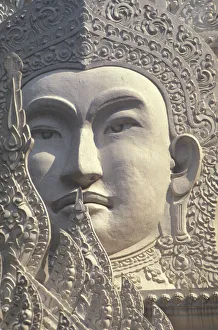 Thailand, Bangkok, Wat Rachapradit, Closeup Of Stone Buddha Image Thailand, Bangkok, Wat Rachapradit, Closeup Of Stone Buddha Image