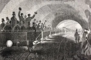 Trial Run Of Train In London Underground In 1862. From El Museo Universal, Published Madrid 1862 Trial Run Of Train In London Underground In 1862. From El Museo Universal, Published Madrid 1862