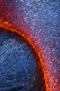 USA, Hawaii, Close up of molten Pahoehoe lava from Kilauea Volcano in Hawaii Volcanoes USA, Hawaii, Close up of molten Pahoehoe lava from Kilauea Volcano in Hawaii Volcanoes