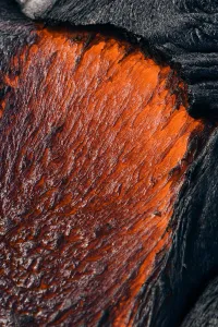 USA, Hawaii, Close up of molten Pahoehoe lava from Kilauea Volcano in Hawaii Volcanoes USA, Hawaii, Close up of molten Pahoehoe lava from Kilauea Volcano in Hawaii Volcanoes