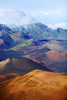 USA, Hawaii, Haleakala Crater; Maui, Volcanic landscape of Haleakala National Park USA, Hawaii, Haleakala Crater; Maui, Volcanic landscape of Haleakala National Park