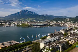 View of City and Lake Lucerne, Lucerne, Switzerland View of City and Lake Lucerne, Lucerne, Switzerland