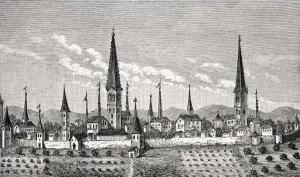 View Of Dortmund In 16Th Century From Copper Engraving In P View Of Dortmund In 16Th Century From Copper Engraving In P