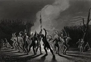 Washington And Fairfax At An Indian War Dance 1748 George Washington 1732-1799 First President Of The United States Washington And Fairfax At An Indian War Dance 1748 George Washington 1732-1799 First President Of The United States