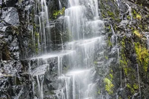 Detail Of Water Cascading Down Dark Rock On Bridalveil Falls In Keystone Canyon Detail Of Water Cascading Down Dark Rock On Bridalveil Falls In Keystone Canyon