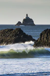 Waves Breaking At Ecola State Park; Oregon, United States Of America Waves Breaking At Ecola State Park; Oregon, United States Of America
