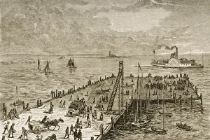 The Wharf At Nantucket Island Massachusetts In 1870S The Wharf At Nantucket Island Massachusetts In 1870S