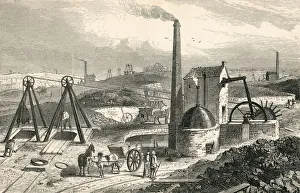 Whimsey Or Engine Drawing Coal In The Staffordshire Collieries, England In The 19Th Century Whimsey Or Engine Drawing Coal In The Staffordshire Collieries, England In The 19Th Century